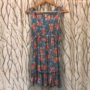 Lots of Love blue floral midi dress size Medium